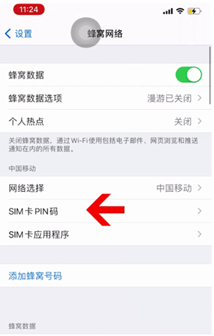 积石山苹果14维修网分享如何给iPhone14的SIM卡设置密码 